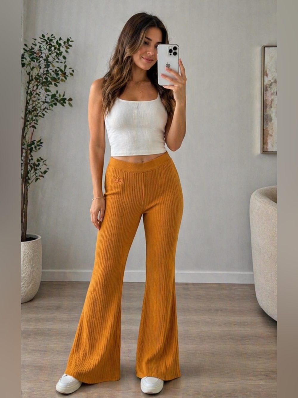 COURREGES REEDITION RIB KNIT PANTS • Size 2